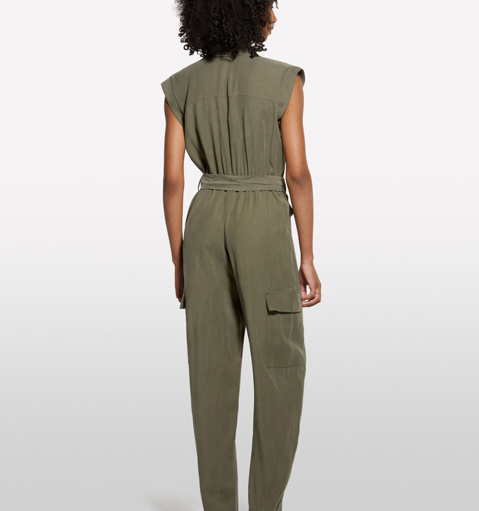 Armeegrüner Cargoanzug - overalls jumpsuits für damen - Militärgrün | Sisley image number 2
